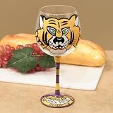 BSS - LSU Tigers NCAA Pair of Hand Painted 16oz. Wine Glass (Set of 2)