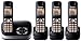 Panasonic KX-TG6524EB DECT Quad Digital Cordless Phone Set with Answer Machine - Black