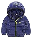 (トヨベイ)Toyobuy ベビー 子供 中綿 コート アウター キッズ ブルゾン 女の子 ジャケット フード付き 男の子 可愛い 紺色 120