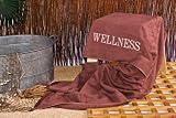 Saunatuch Wellnesstuch Badetuch Uni Braun Frottee 80x200 cm (1-13-6)