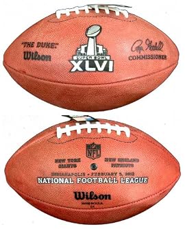 Wilson F1007-46 Official Super Bowl 46 Game Football - New York Giants vs. New England Patriots