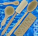 SET 5tlg SAUNA Wellness BIO B&uuml;rste Naturhaar+LUFFA Modell ELECSA 9360