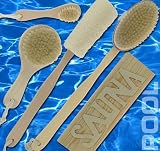 SET 5tlg SAUNA Wellness BIO Buerste Naturhaar+LUFFA original ELECSA 9360