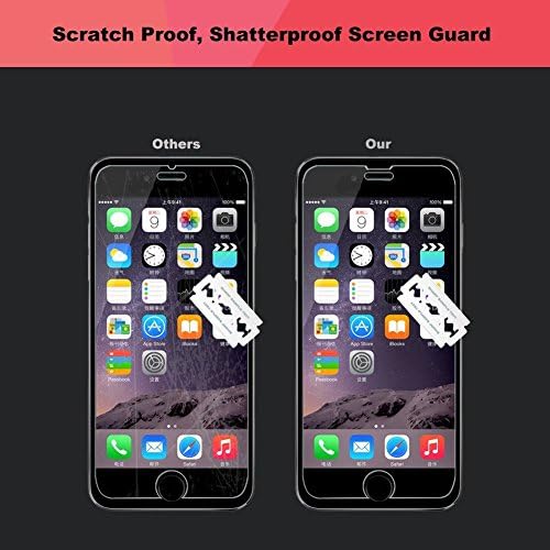 Premium Tempered Glass Screen Protector For Iphone 6 (4.7 ") Anti-Glare, Bubble Free,9H Hardness Tempered Glass Screen Scratch Proof Protect Eye