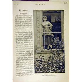 1893 Rose Provence French Portrait Lady Calderon Print