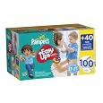 Pampers Easy Ups Trainers, Value Pack, Boy, Size 4 S2T/3T, 100 Count