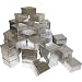 50 Silver Cotton Jewelry Bracelet Display Gift Boxes 3.75