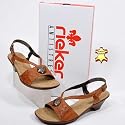 Frühjahr/Sommer 2009 Sandalette echt Leder camelbraun von Rieker "Antistress"