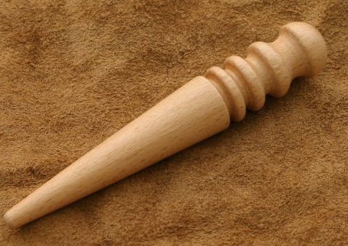 1 X P003 NEW Leathercraft Wood Edge Slicker Round Multi-Size Burnisher Craft Tools by welliestore