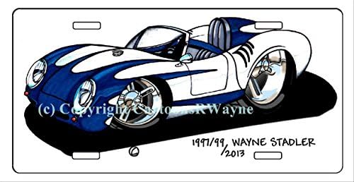 Custom Car Art License Plate Porsche 550 Spider