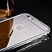 For iPhone 6 Plus Case, Roybens Luxury Metal Air Aluminum Bumper Detachable + Mirror Hard Back Case 2 in 1 Cover Ultra-Thin Frame for Apple iPhone 6 Plus(5.5) - Retail Packaging(Silver)