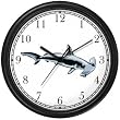 Hammerhead Shark Animal Wall Clock by WatchBuddy Timepieces (Slate Blue Frame)