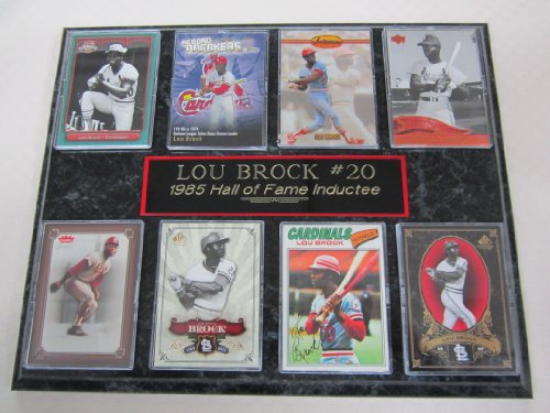 St Louis Cardinals Lou Brock 8 Card Plaque