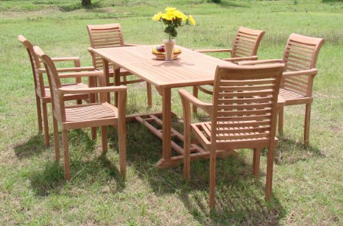 New 7 Pc Luxurious Grade-A Teak Dining Set - 71