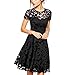 Froomer Women Floral Lace Cocktail Evening Party Casual Mini Dress