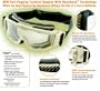 Flakjak dust free Desert ANTI-FOG Goggles - Clear and Tint Lenses - Paintball, motorcycle, mountain biking, skiing, snowboarding and many more sports