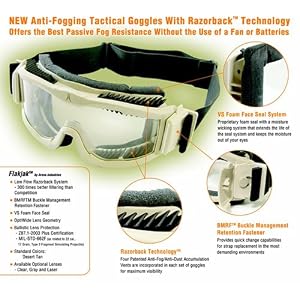 Flakjak dust free Desert ANTI-FOG Goggles - Paintball, motorcycle, mountain biking, skiing, snowboarding and many more sports