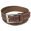 Dark Chocolate Double Stitched Edge Wide Belt