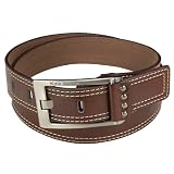 Dark Chocolate Double Stitched Edge Wide Belt