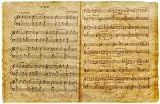 Musical Old Notes Page - 24"W x 16"H - Peel and Stick Wall Decal by Wallmonkeys
