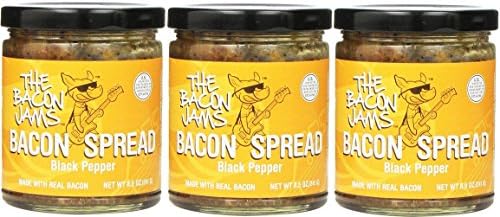 Bacon Spread - The Bacon Jams Black Pepper - 3 Pack of 8.5 oz Jars