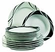 Domestic 920667 Madonna Porzellan Tafelservice 12-teilig mit je 6 Teller tief und flach