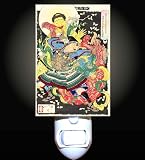 Hurling a Demon King by Yoshitoshi Decorative Night Light