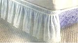 Twin/ Full White Wrap Around Eyelet Bed Ruffle