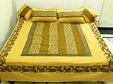 Home Furnishing Silk bed sheet Bedspread with Pillow & Cushion Covers