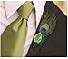 Lillian Rose Peacock Feather Boutonniere, 5-Inch by 3-Inch
