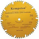 Kempston 99340 10-Inch by 50 Tooth Industrial Thick Kerf Combination Blade with 5/8-Inch Arbor and Teflon Coating