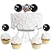 Strike Up the Fun - Bowling - Dessert Cupcake Toppers - Birthday Party or Baby Shower Clear Treat Picks - Set of 24