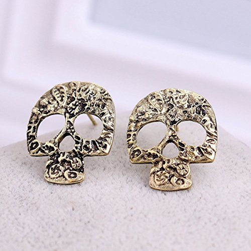 Joylive Skeleton Earring Retro Skull Earring Skull Carved Hollow Shaped EarringsWomen Jewelry For Party