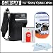 Battery and Charger Kit for Sony Cyber-Shot DSC-HX5V,DSC-H55, DSC-WX10, DSC-H70, DSC-HX7V, DSC-HX9V, DSC-H90, DSC-HX30V, DSC-HX20V, DSC-HX10V Digital Camera, HDR-GW77V Camcorder with Extended Replacement 1350 maH NP-FG1 Battery,AC/DC Charger and more