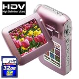 SVP T100-Pink 16MP Max. True HD Camcorder with 2.4 LCD (SVP 32GB SDHC Memory Card)