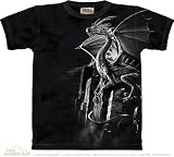 Silver Dragon T-Shirt by The Mountain 100% Cotton Short Sleeve Shirt to fit Teens & Adults