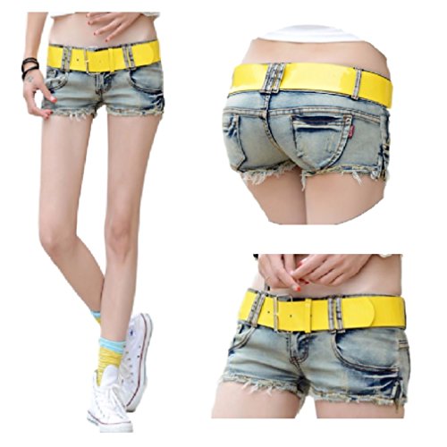 ナナコレクション Nana_Collection 春 秋 ベルト付 ショーパン ダメージ ジッパー セクシーヒップ 女性