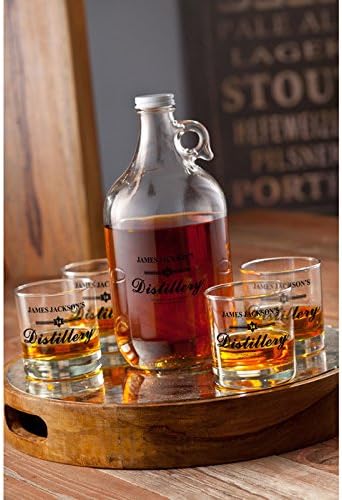 Personalized Printed Whiskey Growler Set