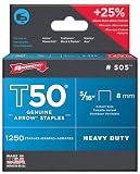 4 Pack Arrow Fastener 505 T50 5/16 Flat Crown Heavy Duty Steel Staples 1250 per Package 51v2S2 FtBL. SL160 4 Pack Arrow Fastener 505 T50 5/16 Flat Crown Heavy Duty Steel Staples 1250 per Package