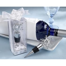  Snowflake Bottle Stopper in Shimmering Gift Box - Baby Shower Gifts & Wedding Favors (Set of 72)