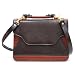 Designer Inspired Belle Rose Briefcase/Business Oraganizer w/ Crocodile Leather Trim Brown