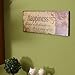 Adeco Decorative Wood Wall Hanging Sign Plaque, Happiness Burnt Orange Beige Home Decor - 14.9x5.9 Inches