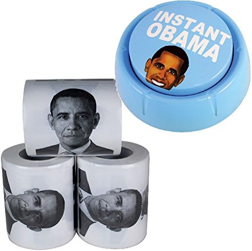 Obama Hater Gift Set - President Barack Obama Toilet Paper & Talking Button