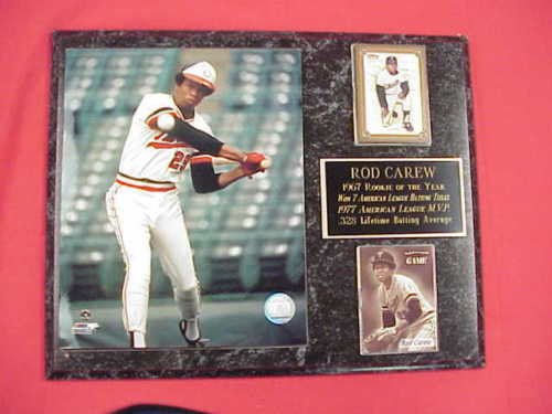 Rod Carew 2 Card Collector Plaque