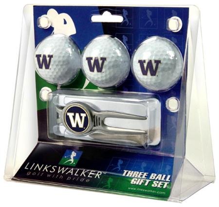 Washington Huskies Uw Ncaa Kool Tool 3 Golf Ball Gift Packs