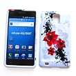 Samsung Infuse 4G I997 (AT&T) Snap-on Protector Hard Case Image Cover "Artistic Red Flowers" Design