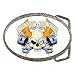 Belt Buckle of Live Fast Die Young Skull Flames and Pistons (Harley Davidson, Hog, Mo...