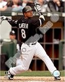 Framed and Matted Orlando Cabrera 2008 Batting Action Officially Licensed Sports Photo - 16 x 20 - Also Available UnFramed and Matted - Click For Details