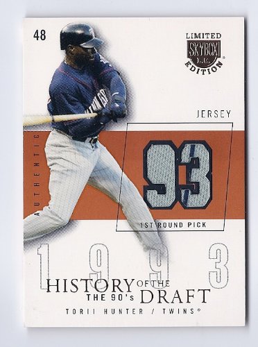 2004 Skybox LE History of the Draft Copper Game Used Jersey #TH Torii Hunter Minnesota Twins #'ed 60/93