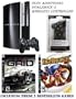 SONY PlayStation 3 80GB Gaming Console & BluRay Disc Player with 2 Dualshock 3 Wireless Controllers & 2 Most Popular Games - GRID & FACEBREAKER